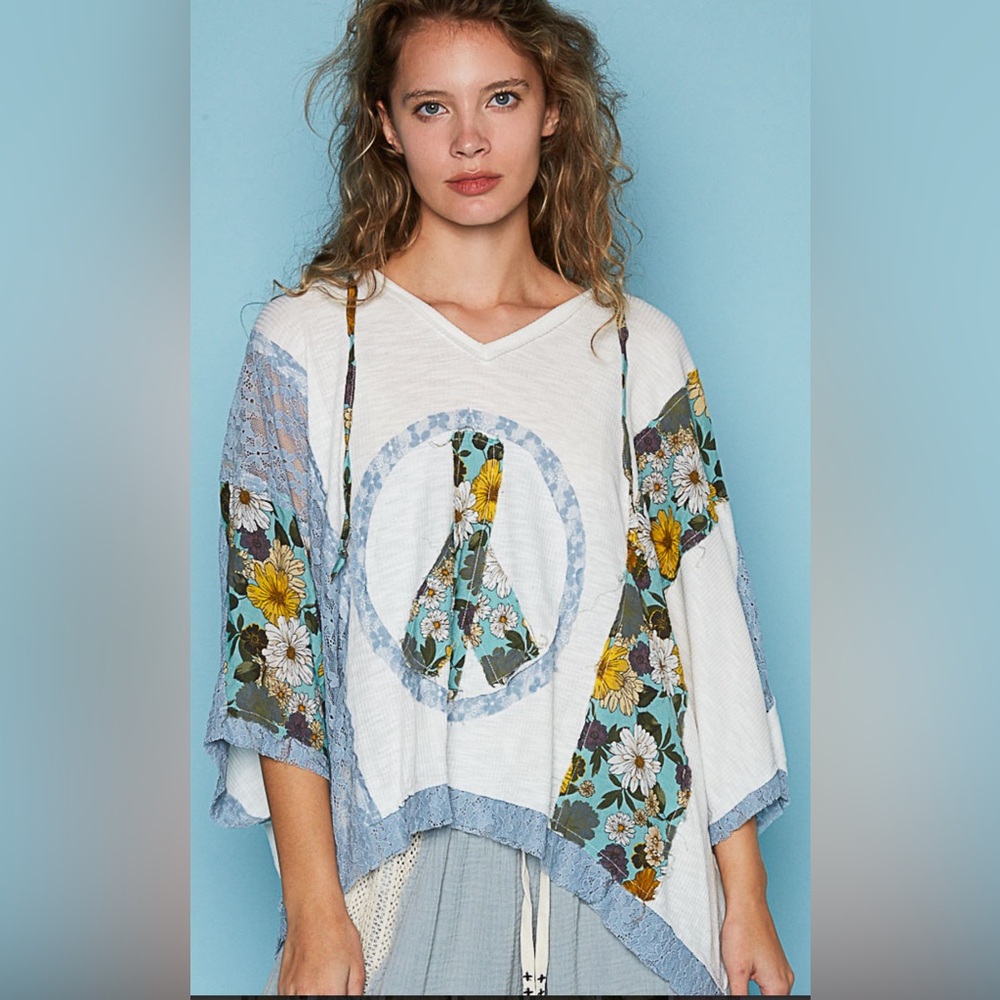 #056 POL oversized lace hoody top - Picture 5 of 8